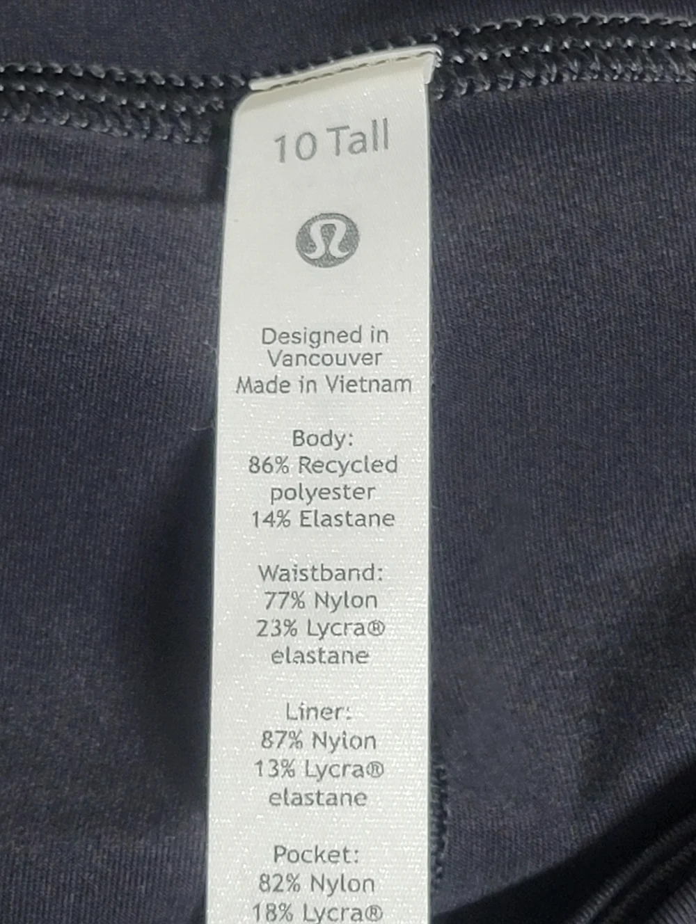 lululemon Pace Rival Skirt With Shorts Heather Gray Black Size 10 Tall.